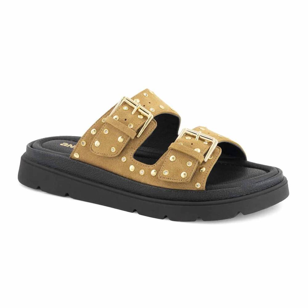 NEW ANDREA women's two straps sandals in honey